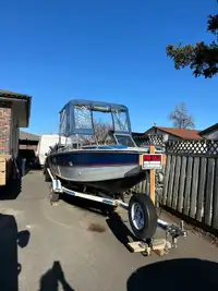 Princecraft 17.5’ boat, motor, trailer