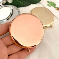 Rose Gold Compact Mirror 65mm - 10 Mirrors