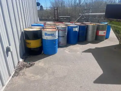 20+ Oil Drums for Sale. Have not been rinsed or cleaned. It would be great as a burn barrel. Pick up...