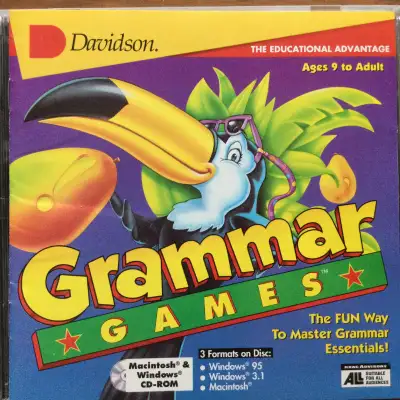 Grammar Educational Games CD Rom Win 95 , 3.1 in Box with manual, View more