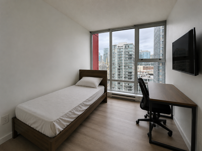 Enjoy convenient city living in this furnished private room located inside a clean shared 4-bedroom...