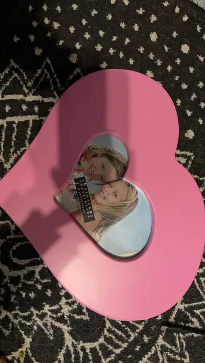 Pink heart wall picture frame, View more