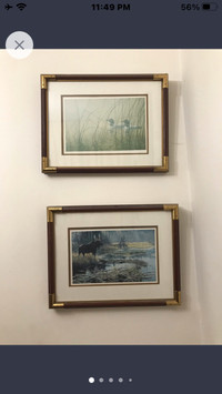2 Bateman prints framed