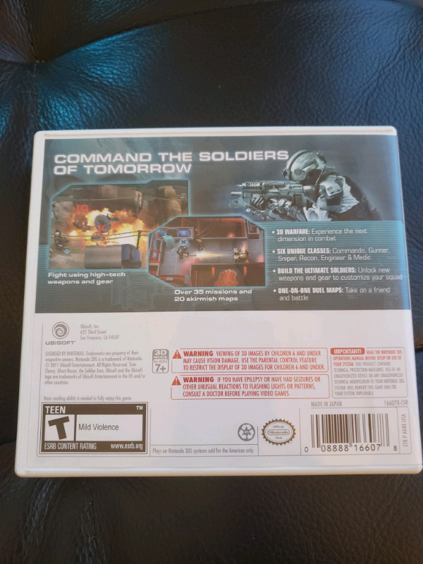 Ghost Recon Shadow Wars for 3DS in Nintendo DS in Winnipeg - Image 2