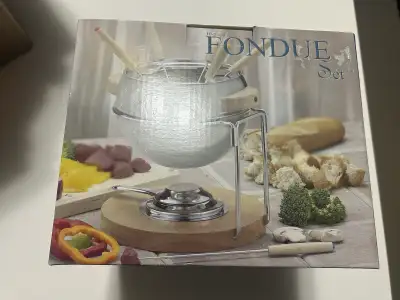 Brand New 10-Piece Stainless Steel Fondue Set, View more