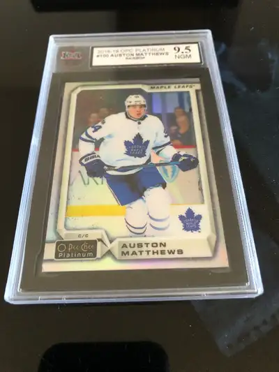 2018 OPC platinum Auston Matthews rainbow insert KSA 9.5 mint, View more