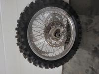 Dirtbike wheel and tire complete for 125 cc dirtbike . 7/8 hub