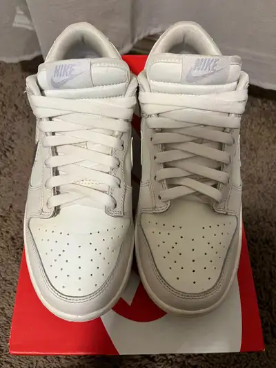 Authentic Women’s Nike Dunk Low Essential Shoes Size 7.5 (Sail Oxygen Purple) Mint Like New Conditio...