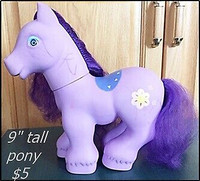 Purple 9" tall Pony with Combable Hair $5