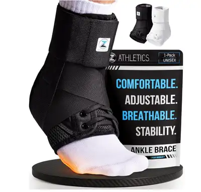 SIZE - S, please see pics for measurments. Zenith Ankle Brace, Lace Up Adjustable Support – for Runn...