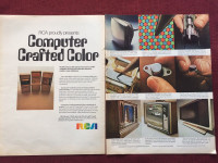 1970 RCA Trans Vista Color TV 2-Page Original Ad