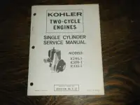 Kohler K295-1, K309-1 Snowmobile 2 Cycle Engines Service Manual