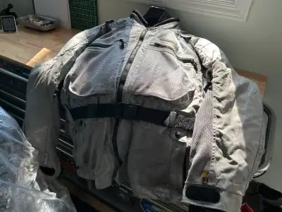 Highly quality and durable motorbike jacket and pants set - jacket is size large and pants are size...