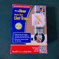 4in Dryer Duct Lint Trap (in box, never used)