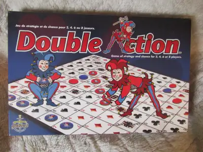 JEU Double action. COMPLET. Jeu de stratégie et de chance pour 2-4-6-8 joueurs. (Gladins). On peu jo...