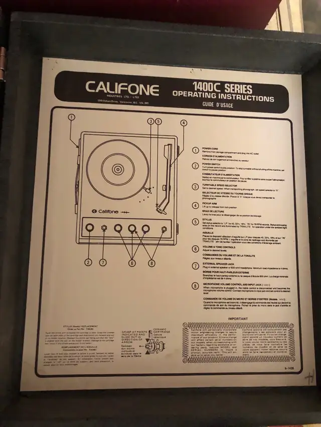 califone turntable  in General Electronics in Mississauga / Peel Region - Image 3