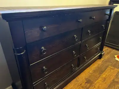 Bedroom Dresser w/Mirror and Chest of Drawers, View more