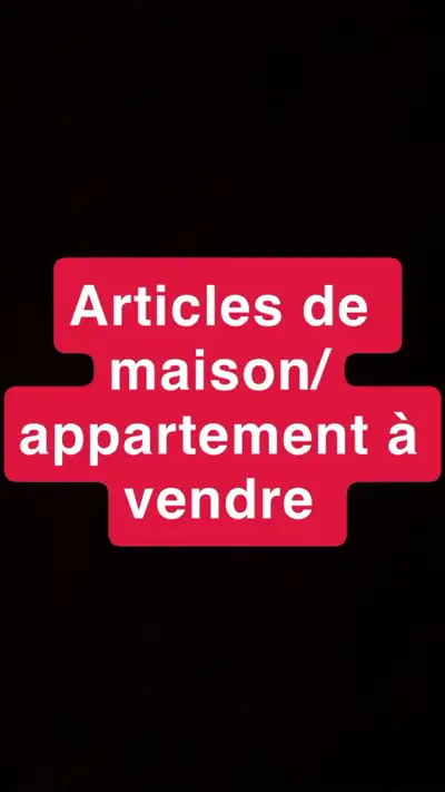 Allô, je vend pas mal d’article pour maison ou appartement Ou Le lot complet pour 300$ à récupérer a...