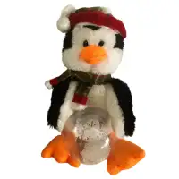 Pingouin peluche chantant Merry Christmas