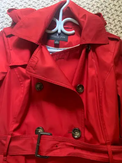 NEW WOMEN’S ‘ LONDON FOG RED ‘ TRENCH COAT• JACKET, View more