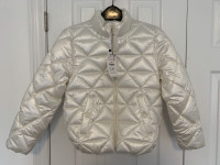 NEW Zara white bubble puffer jacket girls size age 10