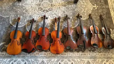 8 vintage violins / German French European  , View more