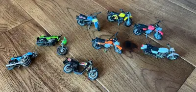 Various Vintage Metal Frame Toy Motorcycles, View more