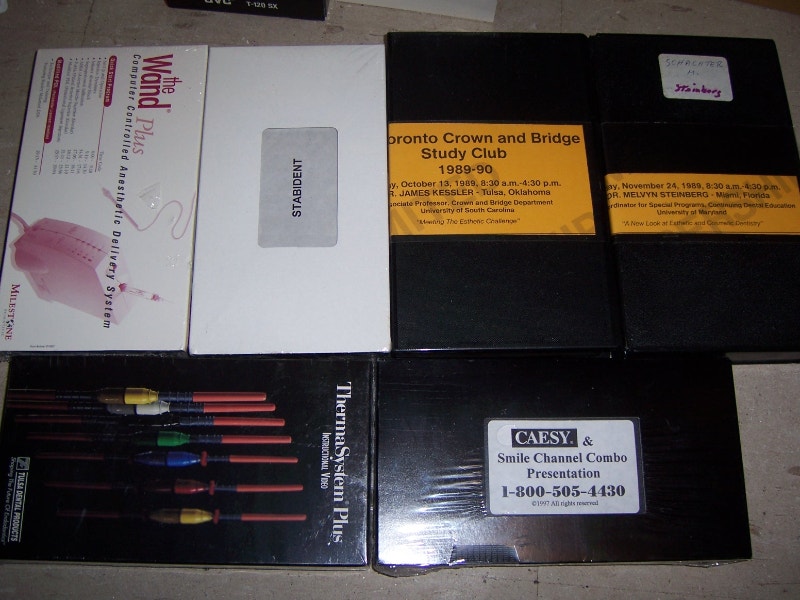 VHS Assorted VHS tapes Dentistry and running a dental office CDs