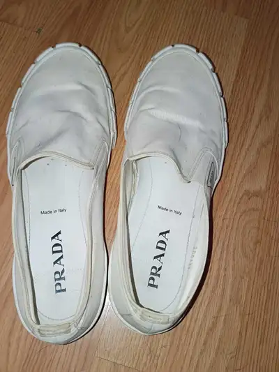 authentic Prada Men's White Loafers, View more