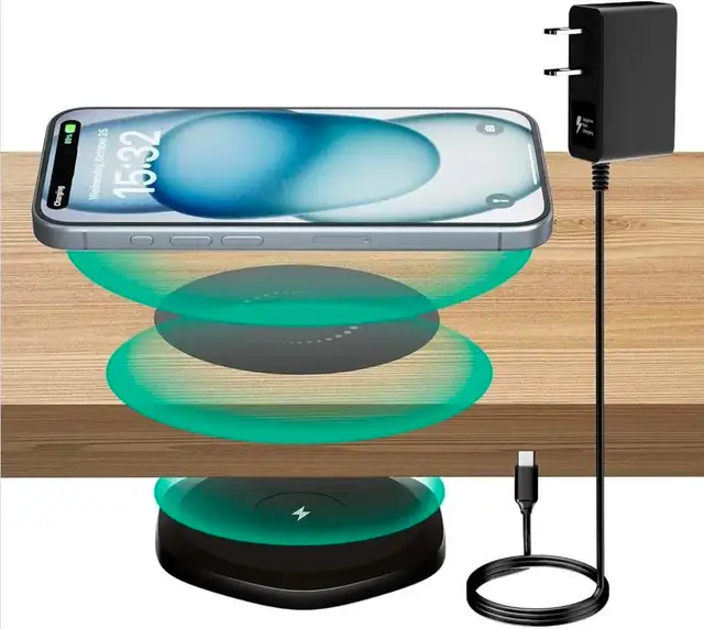 KPON 30mm Invisible Wireless Charger for iPhone/Samsung/Android