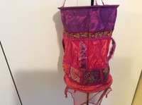 Futa Sari Lanterns, Burgundy/Orange with Tassells and Beads