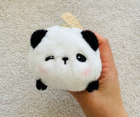 Soft panda key chain with coin purse 