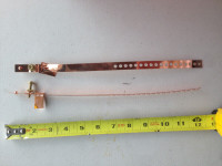 12” long copper strap ties with screw and nut craft $2 each