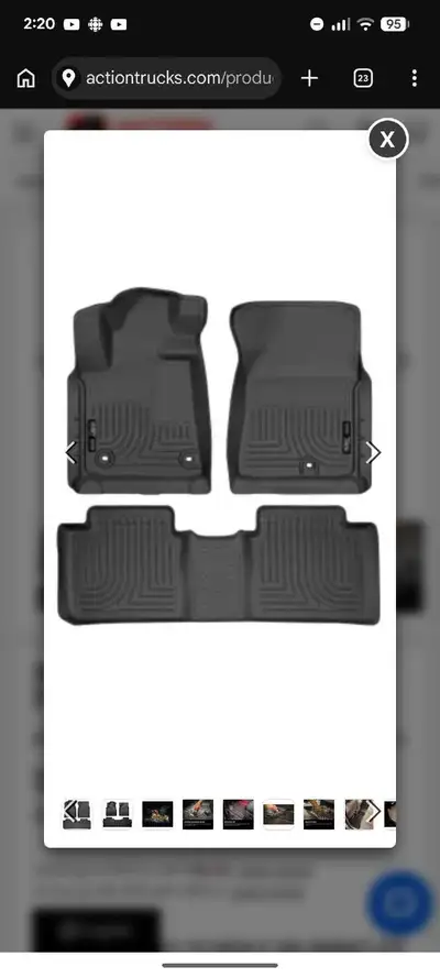 Husky Floor Liners Out of a 2019 Ford F150 Crew Cab Will be properly cleaned before pick up. $75.00