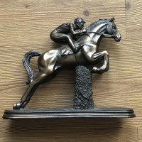 Horse Jumping Statuette 