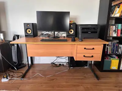 Wooden Computer Desk with Two Drawers, View more