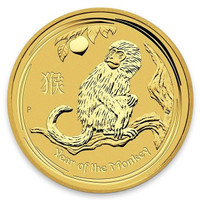 Pièce or/bullion gold monkey 2016 1/20 oz