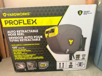 Brand New Yardworks Proflex Retractable Hose Reel – 120 ft, View more