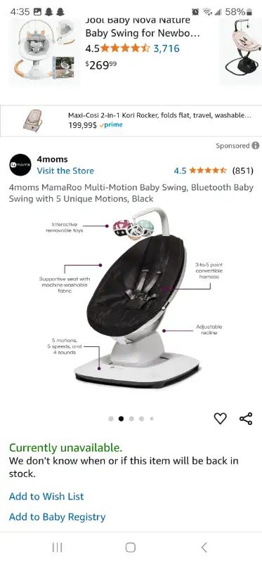 4moms Mamaroo Swing for sale!! in Playpens, Swings & Saucers in City of Halifax - Image 6