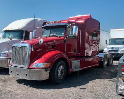 2013 Peterbilt 386, 12.9L MX13, MT-AB, Tandem, Tractor, Sleeper, red, F#1475, Engine: 12.9L MX13, Pa...