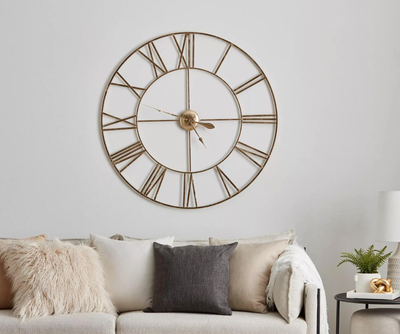 Gold Metal Wall Clock (Free!), View more