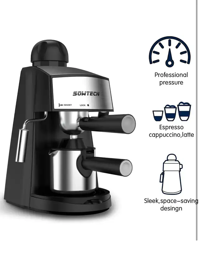 Steam Espresso Machine Espresso Maker Cappuccino Latte Machine w in Coffee Makers in Hamilton - Image 4