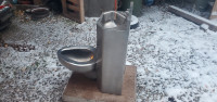 Stainless steel jailhouse flusher sink combo 