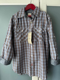 Boys cotton plaid shirt - size 8