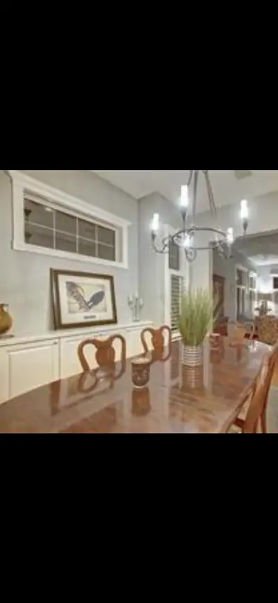 Solid cherry Gibbard Dining Room table with leaf and 6 chairs, View more