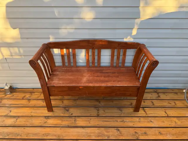 Wooden Storage Bench