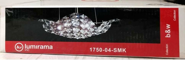 Lumirama Clear & Smoked Crystal Shades Ceiling Light, Chrome in Indoor Lighting & Fans in Mississauga / Peel Region - Image 2