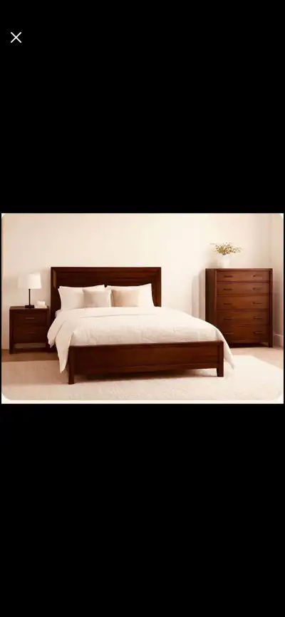 Crate & Barrel Solid Wood Queen Bedroom Set - Excellent Conditio, View more