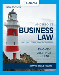 Anderson's Business Law & The Legal... 24E 9780357363744