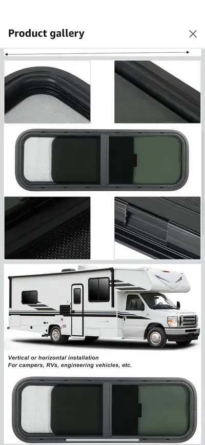 KIMISS Round Angle RV Window 900x300mm for Camper Trailer Price: $180 Condition: Brand new, still in...